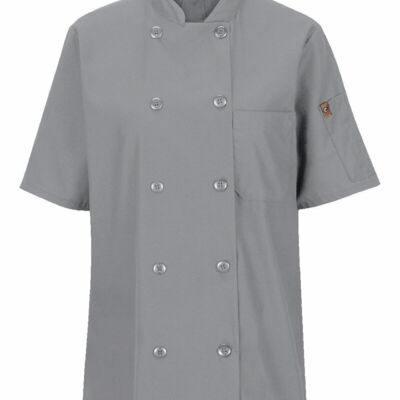 Women's Mimix™ Short Sleeve Chef Coat with OilBlok Thumbnail