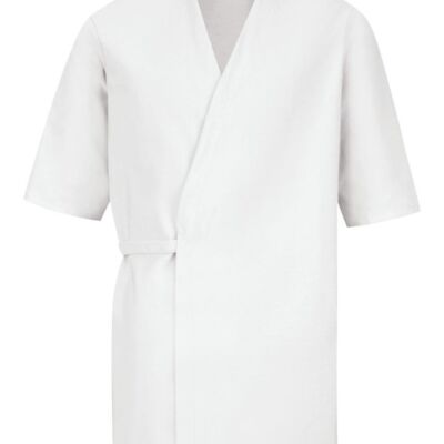 Men's Collarless Poplin Butcher Wrap Thumbnail